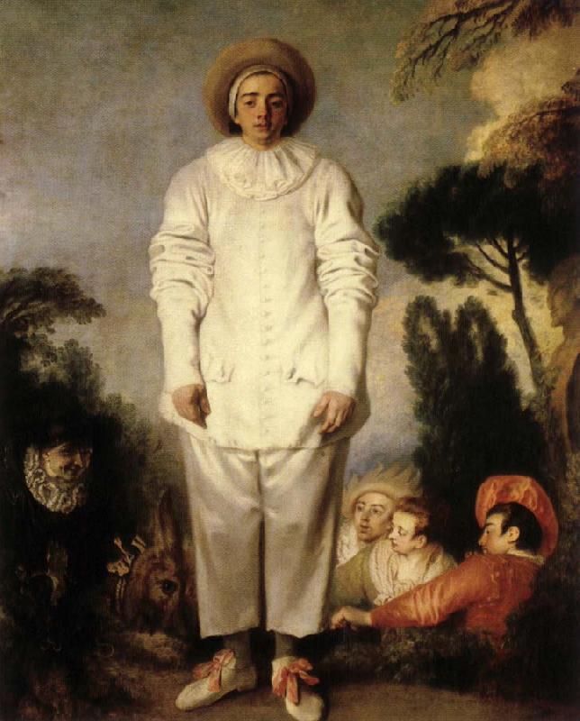 Jean-Antoine Watteau Gilles or Pierrot Sweden oil painting art